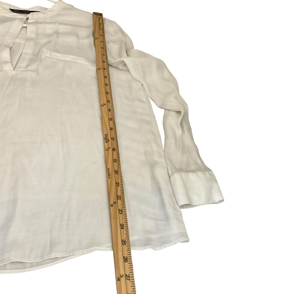 Zara Off-White Blouse with Stand Collar - Picture 7 of 7